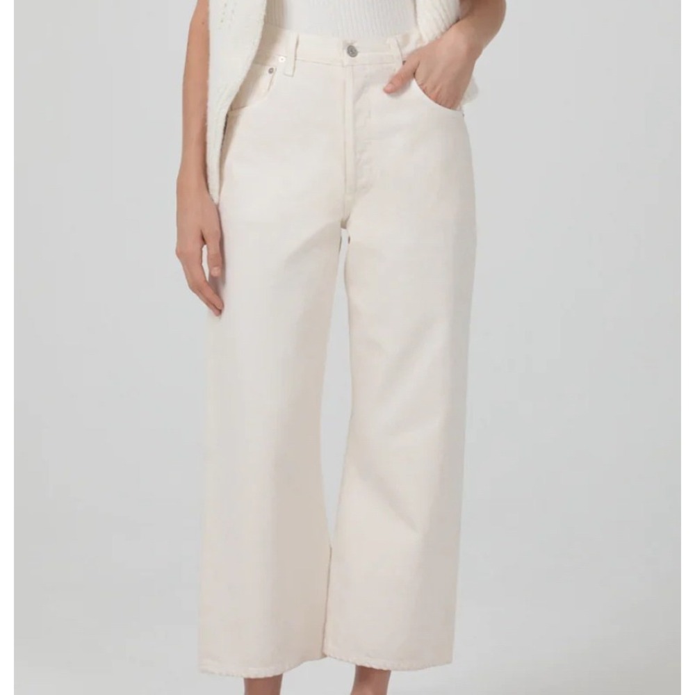 Citizens of Humanity Jeans Wide Leg 29 Cream Premium Vintage High Rise Boho Chic